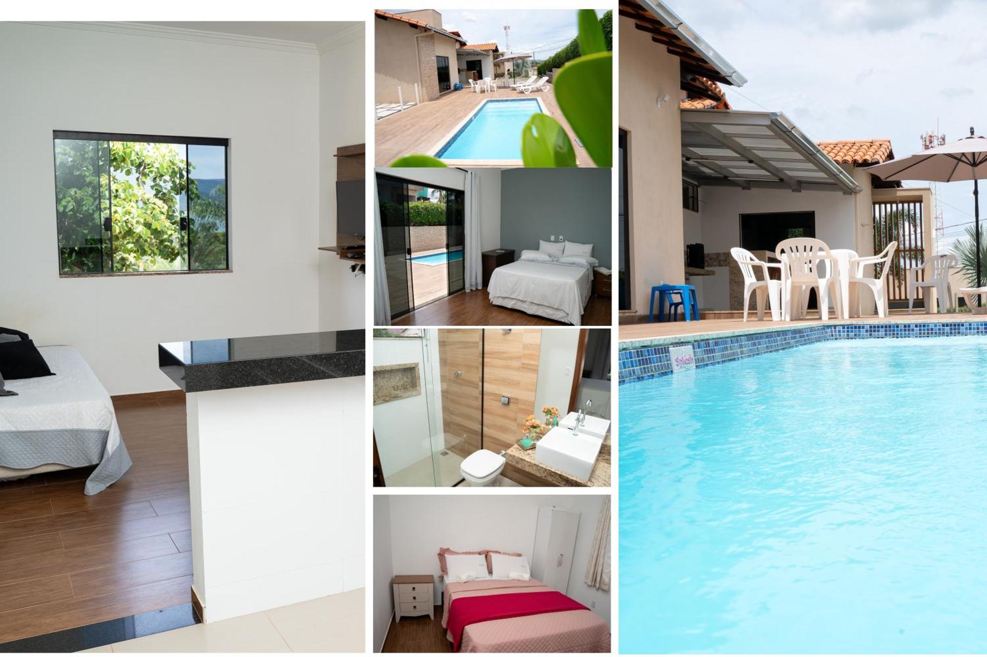 Casa Com Piscina Vista Para Lago, 03 Quartos Confortaveis กาปีตอลิโอ ภายนอก รูปภาพ